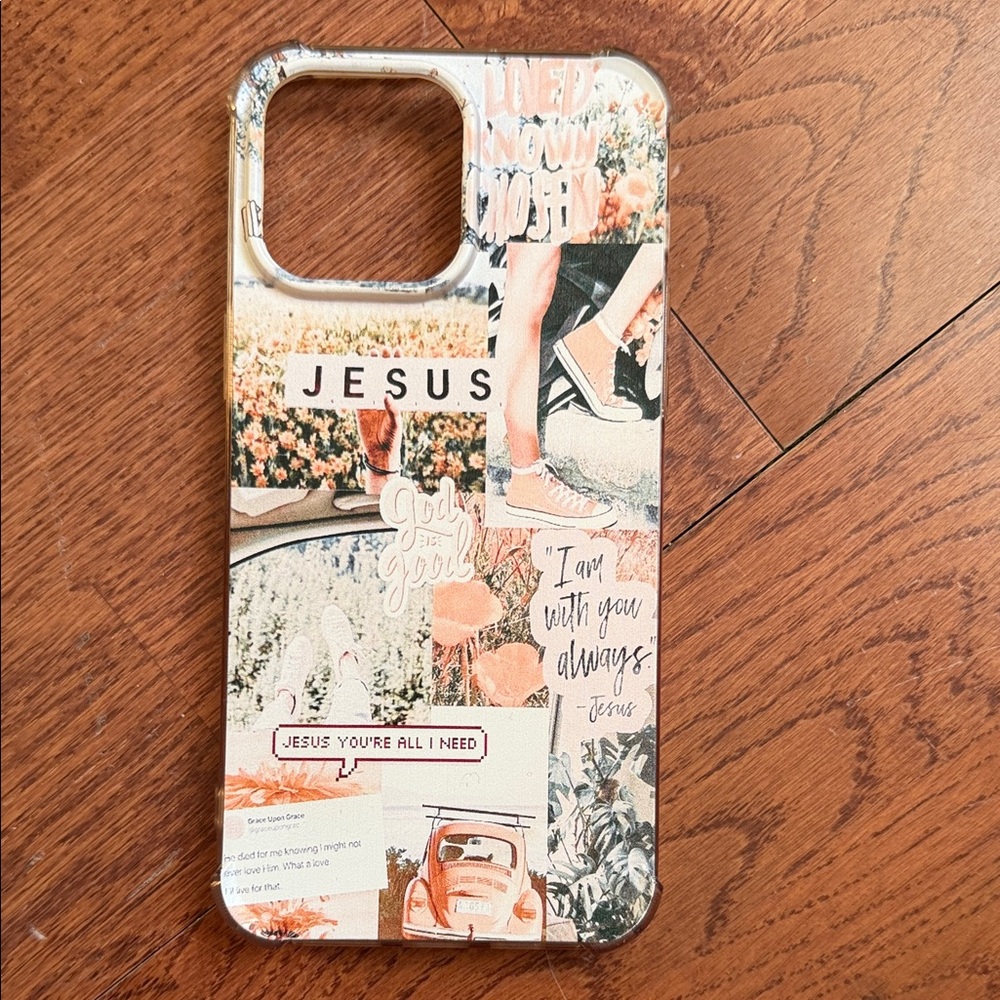 Inspirational Collage Phone Case - Cream